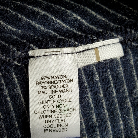 Lou&Grey Sz XS Navy & White Striped Open Jacket - Picture 6 of 6